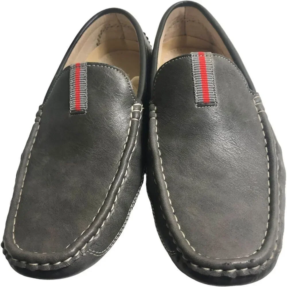Bruno Marc Gray Penny Loafers Moccasins